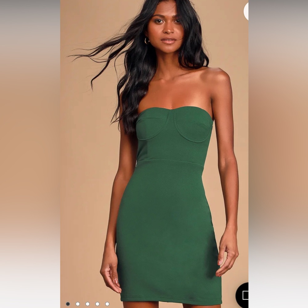 NWT Lulus Forest Green Bodycon Mini Dress